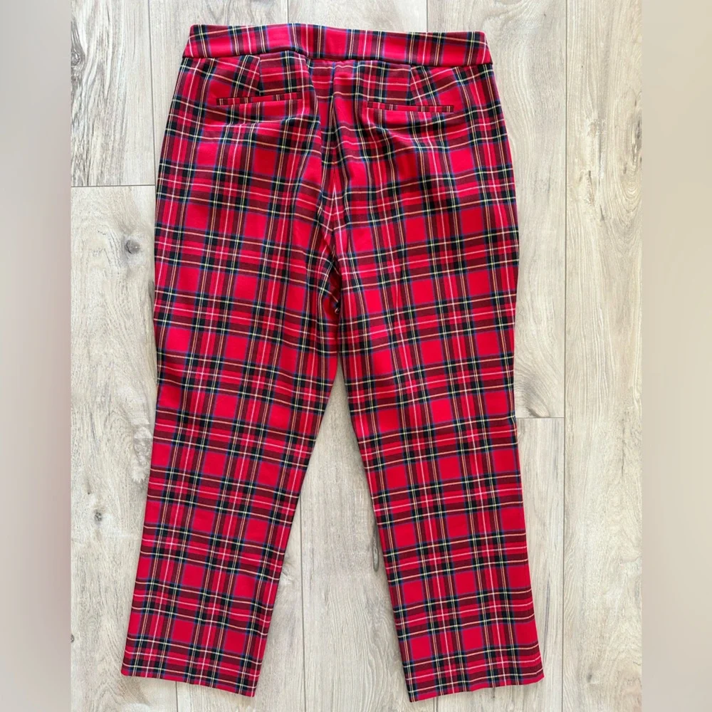 J. Crew Vibrant Holiday Red Plaid Suit (Trousers & Blazer)